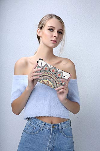 Deanfun Cosmetic Bag for Women, Mandala Flowers Waterproof Makeup Bags Roomy Toiletry Pouch Travel Accessories Gifts (50965) - color: 50965