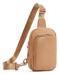CHOLISS Small Crossbody Bags for Women and Men, Sling Bag for Women and Men Trendy, Fanny Packs Chest Bag with Extended Strap - color: Caramel Brown