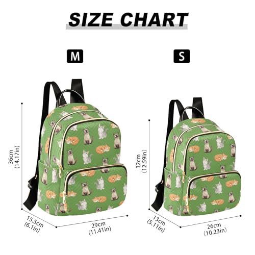 Women Fashion Backpack Purse Casual Lightweight Travel Shoulder Bag Cat Print Rucksack Ladies Bag, Medium - color: Color 04, size: Medium