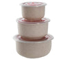 YARNOW Wheat Straw Food Storage Container Set 3-Piece Lightweight Microwave Safe Lunch Bowls with Lids 6.29 Inch Fresh Food Storage Bowls for Kitchen Meal Prep Outdoor Picnic