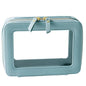 SANHECUN Toiletry bag waterproof cosmetic organizer with handle large opening for travelling (Blue) - color: Blue
