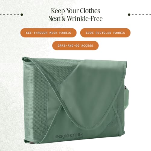 Eagle Creek Pack-It Reveal Garment Folder - Compression Wings - Maximize Luggage Space - Convenient Top Handle - Quick Drying Material - Large - Willow Green - color: Green