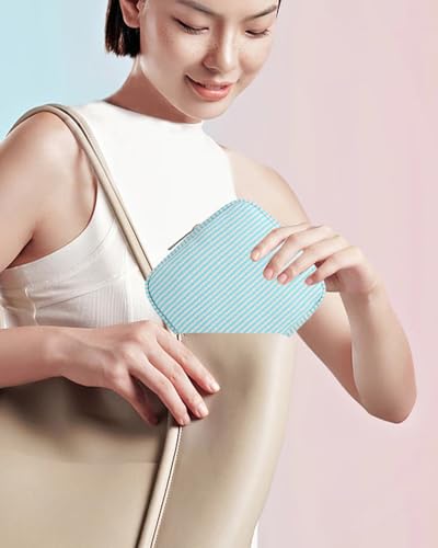 Small Makeup Bag, Mini Makeup Pouches for Purse Cute Cosmetics Bag Pouch with Slip-in Pockets Small Travel Toiletry Bag Makeup Storage Bag Lipstick Organizer Purse Essentials - color: 0-Mini Blue