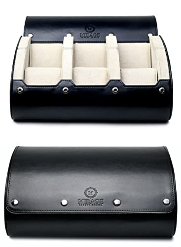 M Mirage Luxury Travel 6 watch display case organizer - Jade Black & Ivory White - color: Jade Black & Ivory White
