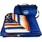 DOWN UNDER OUTDOORS Large Waterproof Windproof Extra Thick 350 GSM Quilted Fleece, or Sherpa Stadium Blanket - color: Aztec