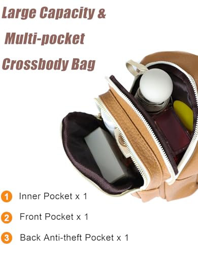 Mothers Day Gifts for Mom Aunt Coworker Nurse Grandma Mom Gifts from Daughter Son Husband Crossbody Bag Anniversary Birthday Friendship Gifts for Women Small Sling Bags Fanny Pack Christmas Gift Ideas - color: Light Brown