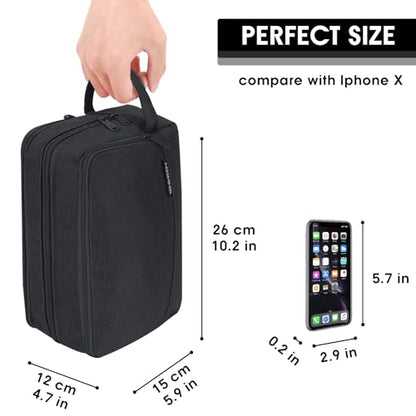 Toiletry Bag for Men Hanging Dopp Kit Water Resistant Shaving Bag Small Toiletry Bag for Traveling (Denim Pure Black) - color: Denim Pure lack