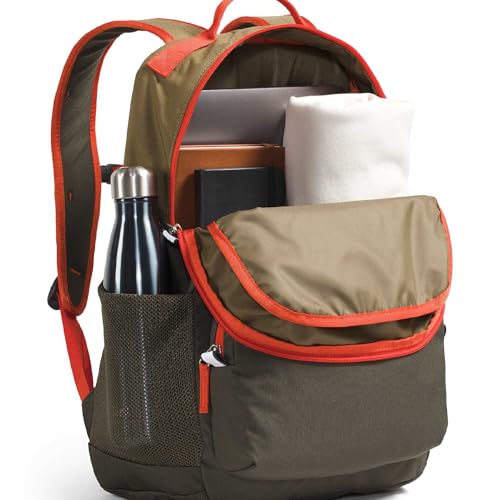 The North Face Teen Chuckwalla Daypack - Travel Backpack, Laptop Sleeve, Reflective Safety Details, Adjustable Strap, Cedar/New Taupe Green/Lava Red, One Size - color: Cedar/New Taupe Green/Lava Red