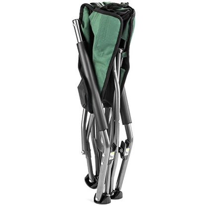 Cascade Mountain Tech Folding Camp Chair for Camping, Beach, Picnic, Barbqeues, Sporting Events with Carry Bag - color: Black