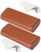 RayLove Hard Shell Glasses Case, Lightweight Leather Eyeglass Case, Travel-Friendly Sunglasses Protector for Men & Women - color: 2, Brown