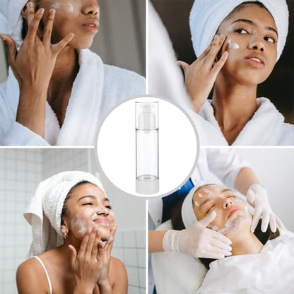1.7OZ/50ML Clear Airless Pump Bottles, Lotion Dispenser Travel with Pump, Vacuum Plastic Travel Size Lotion Bottle for Foundation, Creams, Cosmetic(3 Pack) - size: 1.7 oz / 50 ml (3 pcs)