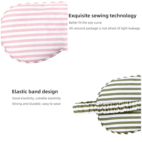 HBHLFZ Sleep Mask 2 Pack - Bamboo Viscose Fiber Sleeping Eye Mask - with Elastic Band/Headband - Comfort Sleeping Shade - for Nighttime Sleeping, Traveling & Napping（Light Pink，Silver） - color: Light Pink&silver