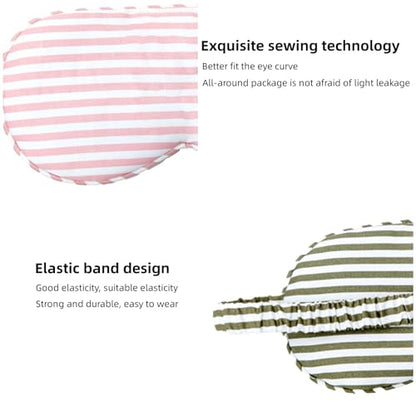 HBHLFZ Sleep Mask 2 Pack - Bamboo Viscose Fiber Sleeping Eye Mask - with Elastic Band/Headband - Comfort Sleeping Shade - for Nighttime Sleeping, Traveling & Napping（Light Pink，Silver） - color: Light Pink&silver