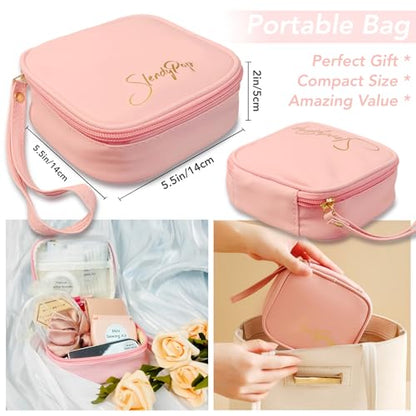 Wedding Gift Set Emergency Kit for Women 39 Essentials For Brides Daily Use All-In-One Travel Kit Women's Survival Kit For Team Bride (Pink) - color: Pink