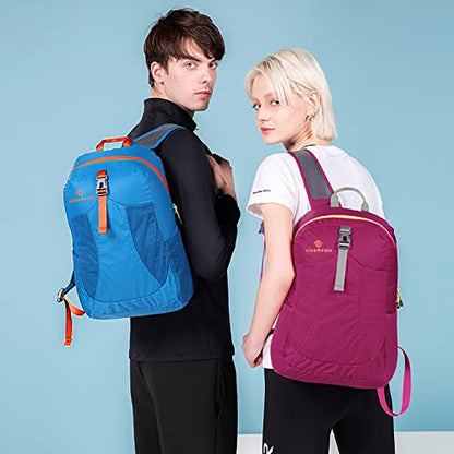 sinotron 22L Lightweight Packable Hiking Backpack, Small Hiking Backpack Day Pack for Women Men Travel Camping Vacation - color: Blue