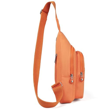Banelu Small Sling Backpack Crossbody Bags for Women Men, Small Sling Bag Cross Body Bag Fanny Packs Crossbody Purses - Orange - color: F Orange