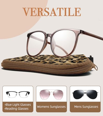 Sunglasses Case Soft Glasses Cases for Women Pouch Eyeglass Bag Eye Glass Kids Girls Sun Glasses Cute Kawaii - color: Leopard