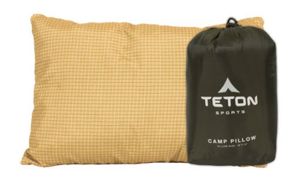 TETON Sports Camp Pillow; Great for Travel, Camping and Backpacking; Washable, Green - color: Green