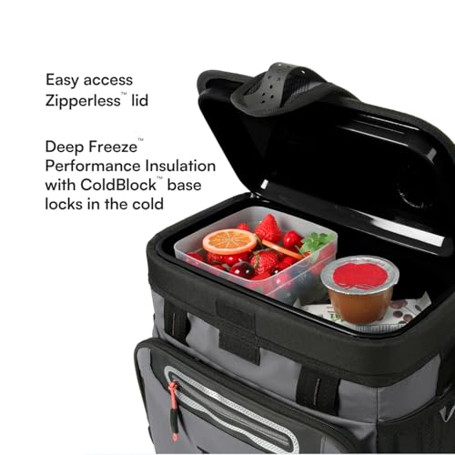 Titan by Arctic Zone Deep Freeze Cooler - Zipperless Hardbody Cooler - Deep Freeze Insulation, HardBody Liner, and SmartShelf - color: Sharkskin Gray, size: 16 Can