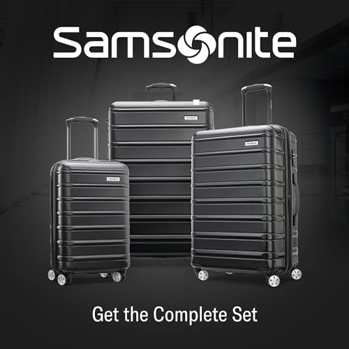 Samsonite Omni 2 Hardside 3 Piece Set - Includes Global Carry-On, Medium, & Large Checked Suitcases - 360° Dual Spinner Wheels - Integrated TSA Lock & Expansion - Amazon Exclusive - Midnight Black - color: Midnight Black, size: 3-Piece Set (Carry on/Mediu