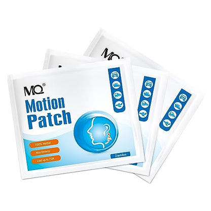 MQ Motion Sickness Patch,60 Count, Sea Sickness Patches Behind Ear for Cruise Ship Travel, Waterproof Car Sickness Patches Fast Acting & Long Last 72H - size: 60 Count (Pack of 2)