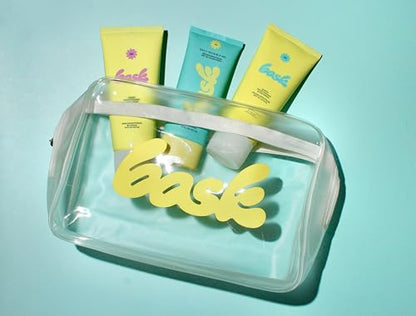 Bask Sunscreen Carry-on Kit: Travel Size Bundle with Beach and Travel Pouch | SPF 30 & 50 Sheer Moisturizing Sunscreen Lotion, Daily Invisible Gel SPF 40 Face Sunscreen, & Convenient Travel Pouch - color: Travel Kit, size: 2.13 Ounce (Pack of 4)