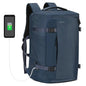 40L Travel Backpack, TSA Friendly Flight Approved Carry on Backpack for Men Women, Fits 17.3 Inch Laptop with USB-A&C Ports, Weekender Bag, Blue - color: Blue