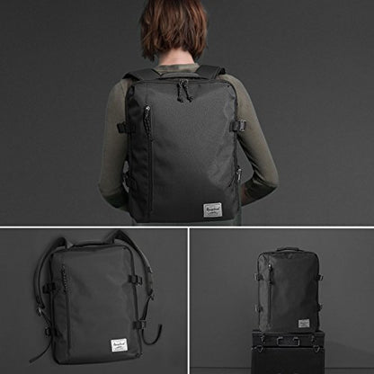 New Business Trip Backpack 21L Flight Approved Carry on Daypack 15-inch Laptop Notebook, Travel Commute Gym Sport, All Black - color: G-black