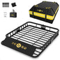 46" x 36" Universal Roof Rack Basket, 200 Lbs Capacity Rooftop Cargo Carrier Basket with 15 Cubic Feet (44" x 34" x 17") Waterproof Luggage Bag, for Suvs, Trucks, Vehiclesor Suvs, Trucks, Vehicles - size: 46" x 36" w/Bag