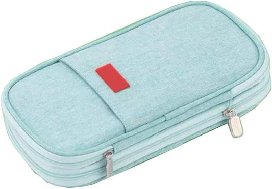 Arnuixty Large Storage Pencil Case Pen Bag with Zipper Big Capacity Pouch Organizer for Office Travel Holder Box - color: Mint Green