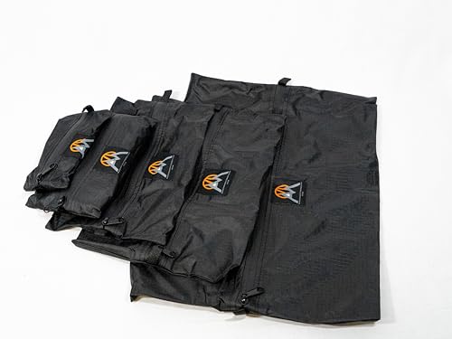 VIAM Outdoors G3 Glacier Gear Grab Tool Bag Zipper Pouch, Premium Utility Multipurpose Storage Organizer Tool Pouches for Hunting, Camping, Backpacking, Travel - 5pc Black - color: Black G3