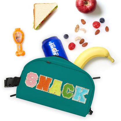 Cerbonny Mini Cooler Bag, Freezable Lunch Bag & Snack Bag, Insulated Bag for Travel/Work/School, Small Cooler Lunch Box with Detachable Gel Packs - color: Blue Green - Snack