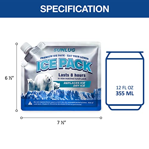Cooler Ice Packs Reusable Ice Packs for Coolers Long Lasting Freezer Packs for Cooler Bag, Lunch Bags, Cooler Backpacks - color: 5 Pack - Cooler Ice Packs