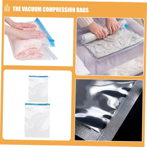 12pcs Hand Roll up Vacuum Storage Bags, Pa+pe 7-layer Compression Bags for Travel Packing and Suitcase Clothing Organization, Reusable Space Saver Pouches 35x50cm 40x60cm