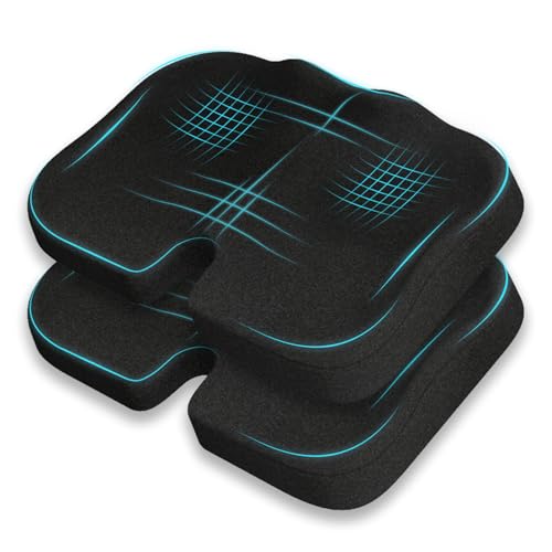 Stadium Seat Cushion, Extra Thick 50D High-Density Bleacher Cushion with Carry Handle, Non-Slip Water-Resistant Stadium Cushions for Bleachers & Outdoor Events(2-Pack)