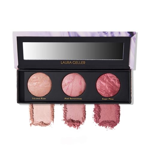LAURA GELLER NEW YORK Geller's Greatest Better Than Ever 3-Piece Blush-n-Brighten Marbleized Blush Palette Trio - color: Geller's Greatest Better Than Ever Blush Trio