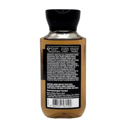 Bath & Body Works Men's Collection Mahogany Teakwood Body Cream and 3-in-1 Hair, Face & Body Wash Bundle with a Natural Oats Sample Soap - Travel Size