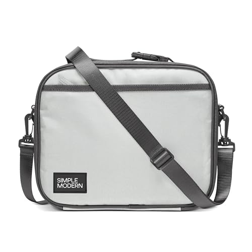 Simple Modern Hadley Lunch Box with Shoulder Strap | Kids & Adults | Insulated Bag with Pockets for Women, Men, Girls, Boys - color: Multi-color: Ice Granite