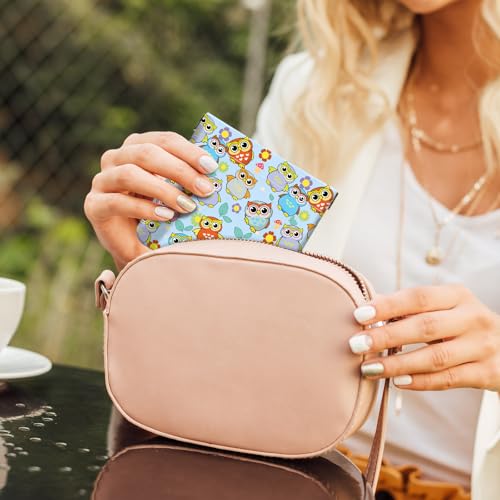 2Pcs PU Leather Small Squeeze Coin Purse Pouch Mini coin Bag Unique And Cute Wallet Cosmetic Bags Change Bag For Women Girls Men Owl and Avocado - color: Owl and Avocado