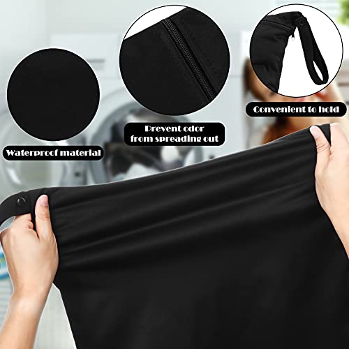Shappy 2 Pack Large Travel Laundry Bags, Large Wet Dry Waterproof Dirty Clothes Bag for Suitcase, Swimsuit Beach Gym College Dorm Wet Bag(Solid Black) - style: Solid Black