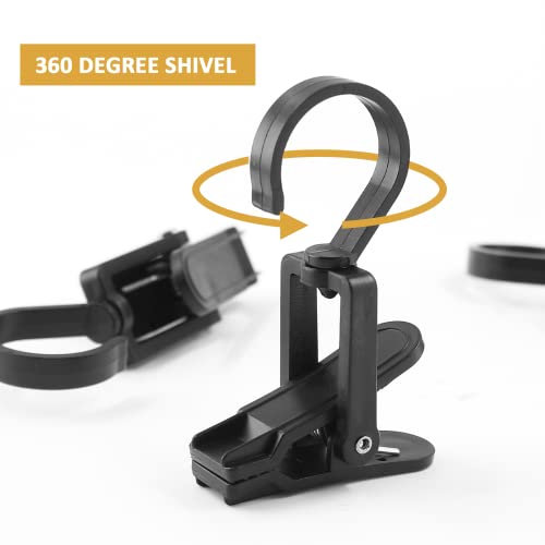 BokWin 10PCS Super Strong Plastic Swivel Hanging Hooks Home Travel Swivel Hanging Laundry Hooks Clip, Windproof Clip, 4.13inch, Black - size: black,10pcs