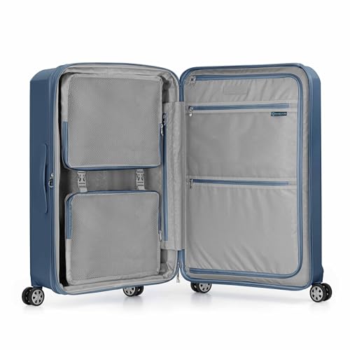 Traveler's Choice Pagosa Hardshell Expandable Luggage with Spinner Wheels, Slate Blue, 30-Inch Large - color: Slate Blue, size: 30-Inch Large
