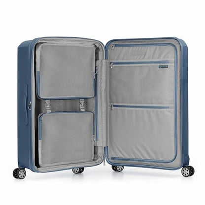 Traveler's Choice Pagosa Hardshell Expandable Luggage with Spinner Wheels, Slate Blue, 30-Inch Large - color: Slate Blue, size: 30-Inch Large