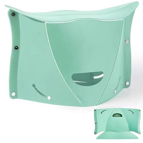 Folding Portable Outdoor Stool, Thickness of 0.5 in, Quick Opens for Camping Hiking Picnic Fishing Subway, Lightweight Foldable Travel Potty Stool, Footrest for Air Travel Green - color: Green