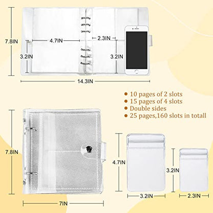 Transparent Jewelry Storage Book with Anti-Oxidation Pockets, Jewlwey Organizer Album New Generation, Various Sized Grid, Detachable, for Earrings, Necklace, Stud, Bracelets, and Rings for Travel