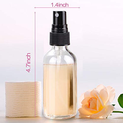 Wedama Spray Bottle, 2 oz Fine Mist Glass Spray Bottle, Little Refillable Liquid Containers for Watering Flowers Cleaning (16 Pack, Clear) - color: Clear, size: 2 Ounce (Pack of 16)