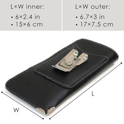 Orsus Soft Glasses Case with Belt Clip & Card Pocket, PU Leather Eyeglass Sunglasses Case Pouch Felt Lining - color: Black