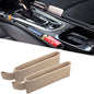 Tumecos Car Seat Pockets PU Leather Car Console Side Organizer Seat Catcher Holders Compatible with Phone Key Wallet Phone Sunglasses 2 Pack (Beige) - color: Beige