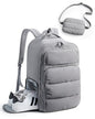 BAGSMART 35L Travel Backpack Women, 17.3 Inch Carry On Backpack Flight Approved, Personal Item Backpack Travel Bag, Water Resistant Casual Daypack, Gray - color: Grey