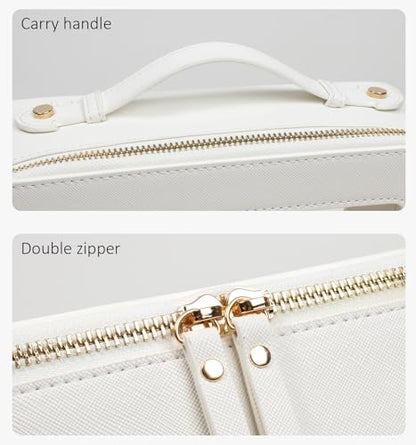 LETGO Clear Makeup Bags - TSA Approved Toiletry Bags with Zipper, Makeup Organizer for Carry-on Travel Essentials, Cosmetic Bags for Women & Men (Large White) - color: White, style: Large